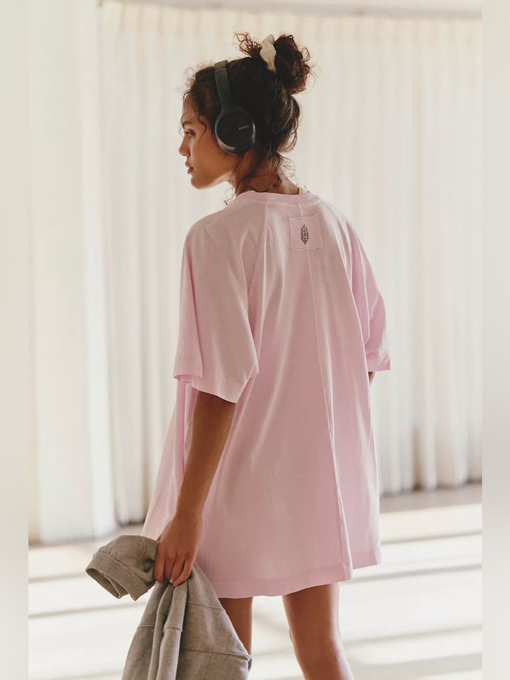 Free People Movement Icon Tee Powder Pink Size L